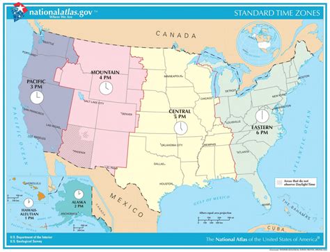 Time zones map - hacjersey