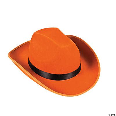 Adult's Orange Cowboy Hat - Oriental Trading