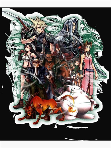 "Final Fantasy VII characters" Poster for Sale by Eugeeillon | Redbubble