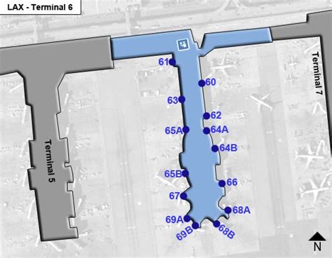 Los Angeles Airport LAX Terminal 6 Map