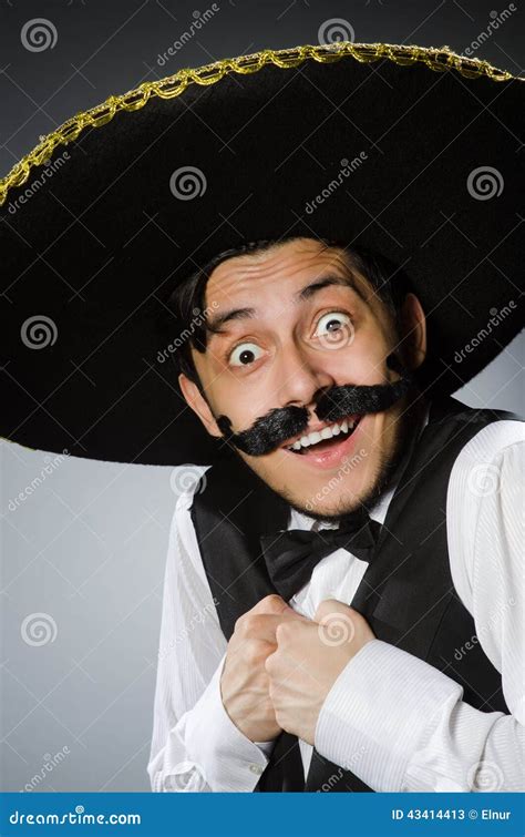 Mexican man in funny stock image. Image of comic, humour - 43414413