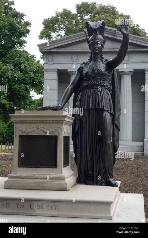 Minerva statue in Green-Wood Cemetery Stock Photo - Alamy