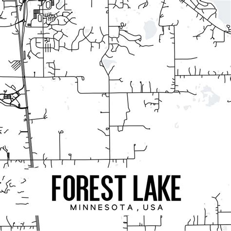 Forest Lake Minnesota Map Printable Printable Map for Office - Etsy