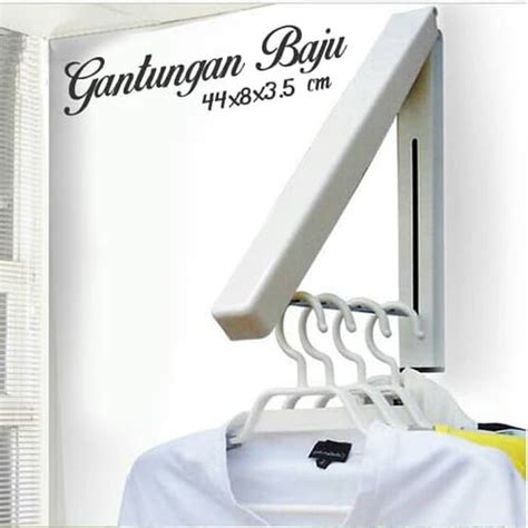 Jual GANTUNGAN BAJU INDOOR LIPAT / GANTUNGAN BAJU DI DINDING | Shopee Indonesia