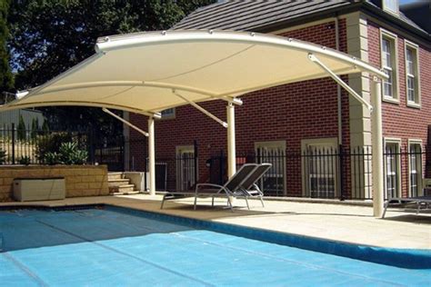 Get Influenced: Above-Ground Pool Concepts | Pool shade, Pool canopy, Patio shade