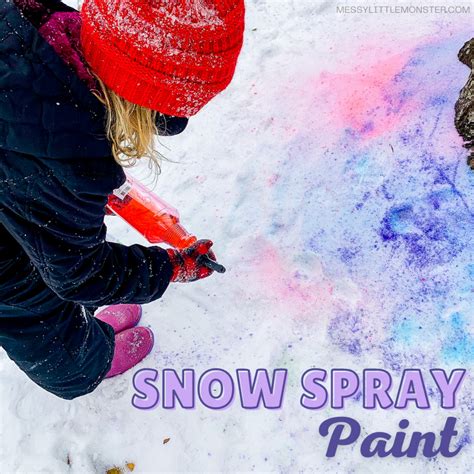 Colourful Snow Spray Paint - Messy Little Monster