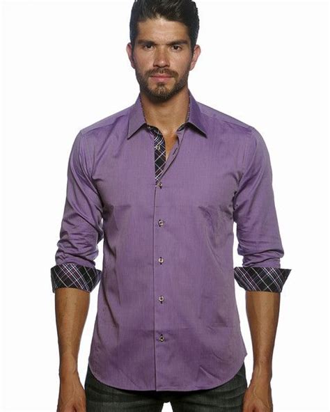 Dark lavender shirt | Workout shirts, Lavender shirt, Modern fit