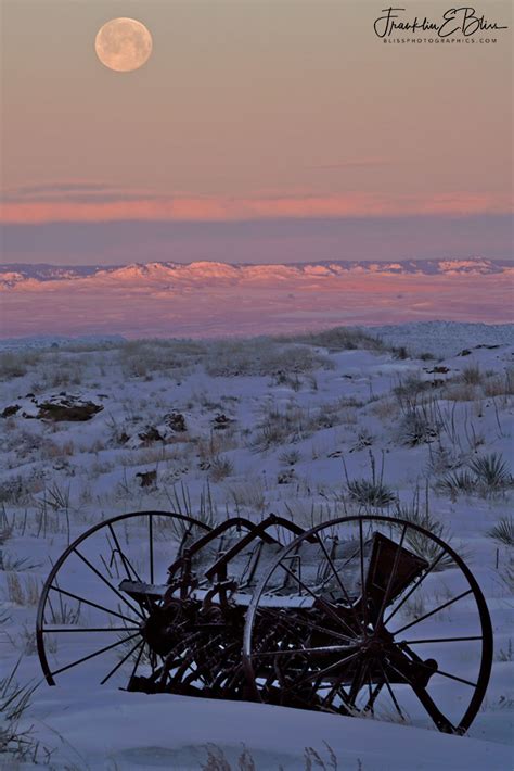 Moon Set Belt of Venus - Bliss Photographics Alpenglow