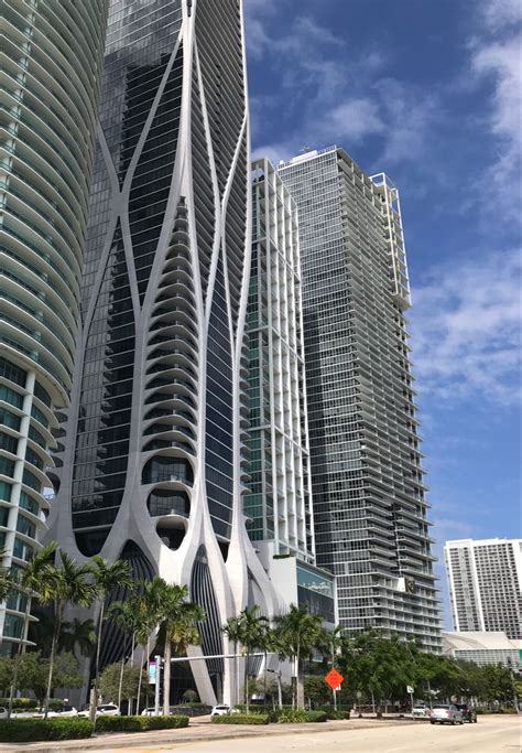 Bay Front. Zaha Hadid, Skyscraper, Miami, Multi Story Building, Bay, Structures, Scenery ...