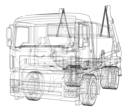 Garbage Truck Concept Vector Dump Vector Background Vector, Dump, Vector, Background PNG and ...