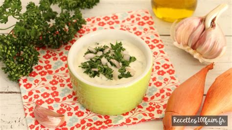 Sauce au fromage blanc, ail, persil & échalote | Recettes100faim