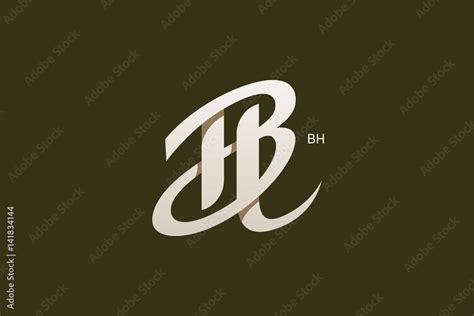 Letter B and H Monogram Logo Design Vector Stock Vector | Adobe Stock