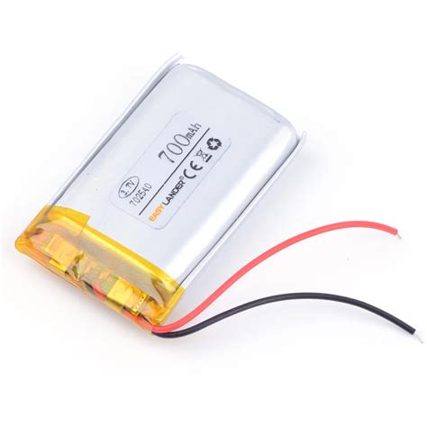 3.7v 702540 700mah Rechargeable Li Polymer Li-ion Battery For Bluetooth ...