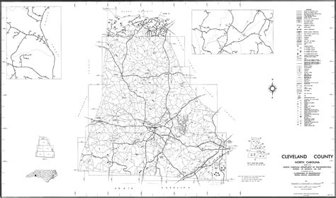 2000 Road Map of Cleveland County, North Carolina