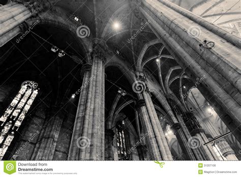 The Interior of Duomo Church in Milan Stock Photo - Image of basrelief ...