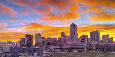 Denver Skyline Sunrise Photograph by Derek Regensburger - Pixels