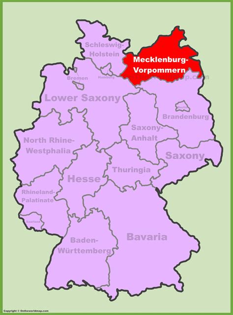 Mecklenburg-Vorpommern location on the Germany map