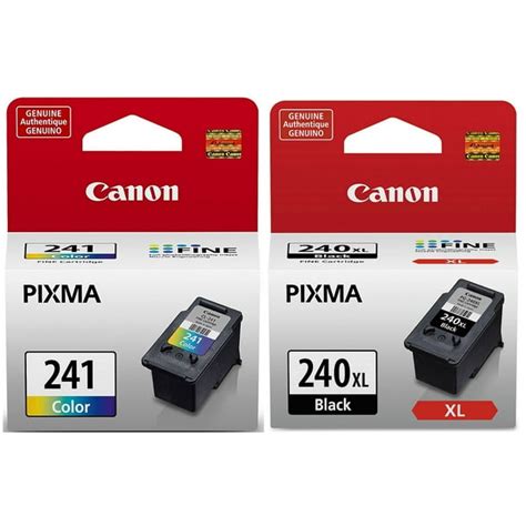 Genuine Canon PG-240XL Black Ink Cartridge + Canon CL-241 Color Ink ...