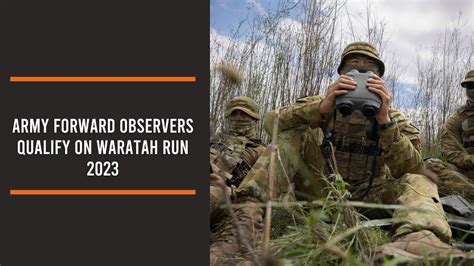 Army Forward Observers qualify on Waratah Run 2023 - YouTube