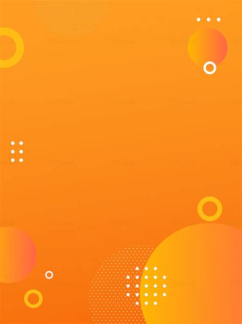 Orange geometric poster vector background