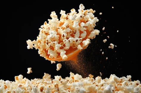 Premium Photo | Popcorn popping in slow motion midair