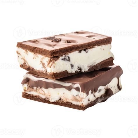 Tasty brownie ice cream sandwich on transparent background 27144346 PNG