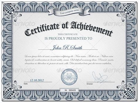 Detailed certificate | Certificate design template, Certificate design, Certificate templates