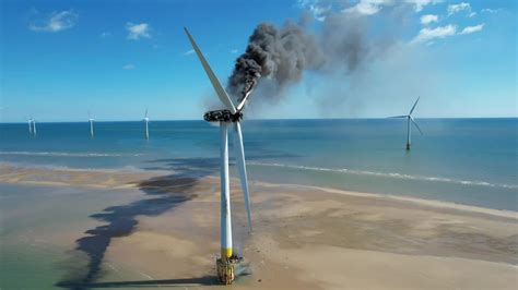 Wind Turbine Catches Fire - Videos from The Weather Channel