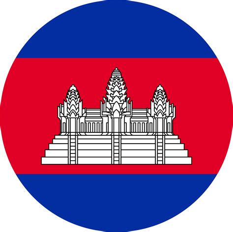 Cambodia flag icon sign 10251203 PNG