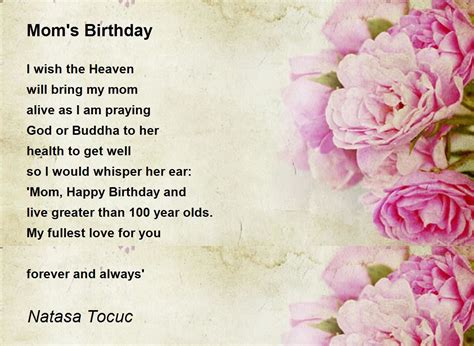 Mom Birthday In Heaven Poem - Hayley Michaeline