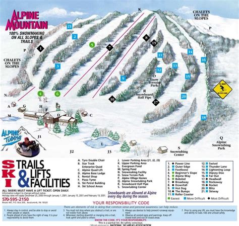 Alpine Mountain Trail Map | Liftopia