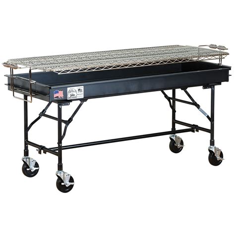 Big Johns Grills & Rotisseries M-15FB 60" Mobile Charcoal Commercial ...