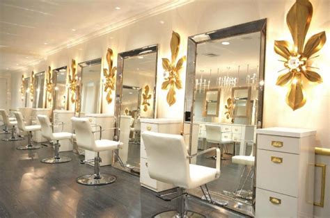 Decorating: Luxury Hair Salon Design Lighting With Duke White Salon Chair, Feng Shui Hair Salon ...