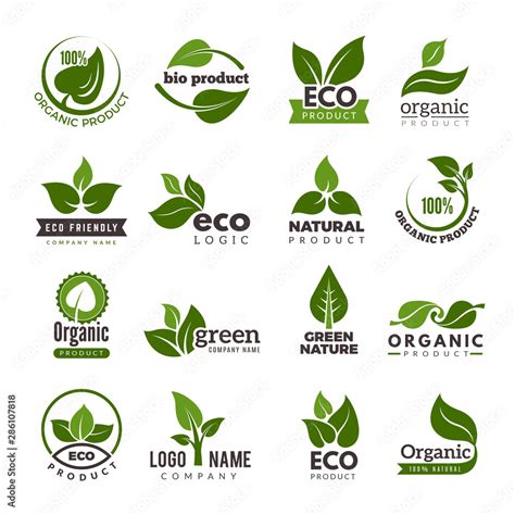 Leaf logo. Bio nature green eco vector symbols business logo template ...