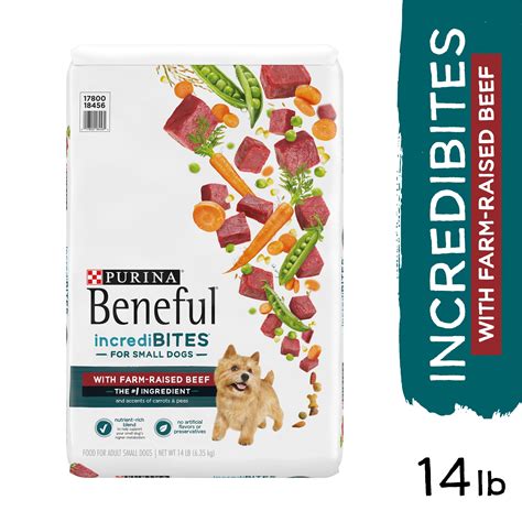 Purina Beneful Incredibites with Farm-Raised Beef, Small Breed Dry Dog Food, 14 lb. Bag ...