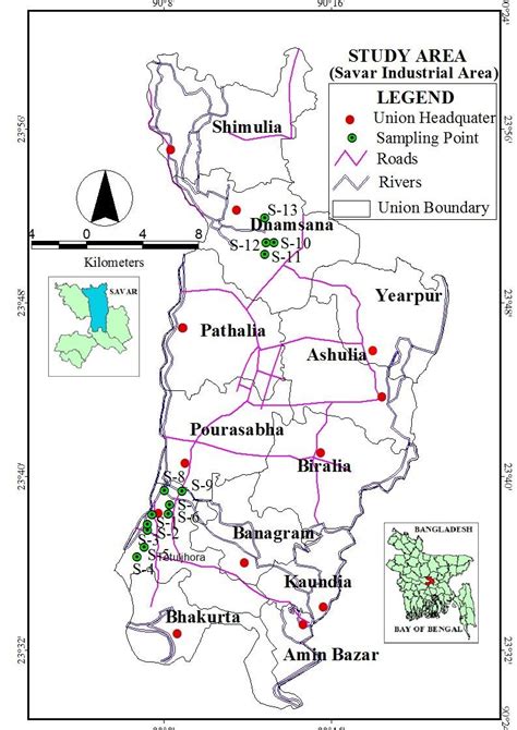 Location map of Savar industrial area, Bangladesh | Download Scientific ...