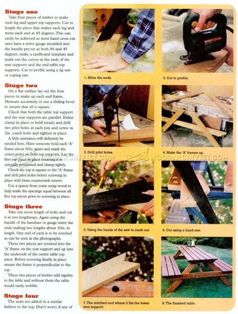 Garden Picnic Table Plans • WoodArchivist