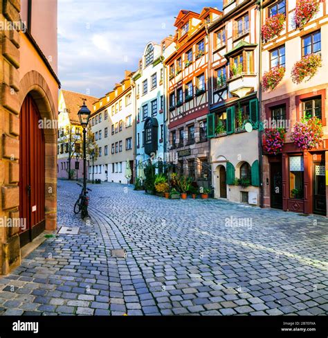 Traditional colorful houses in Nuremberg old town,Germany Stock Photo - Alamy