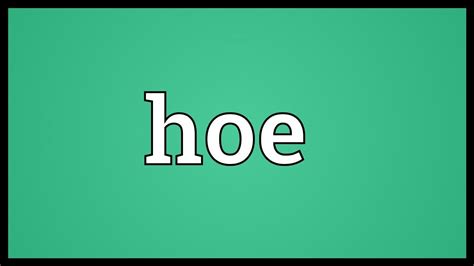 Hoe Meaning