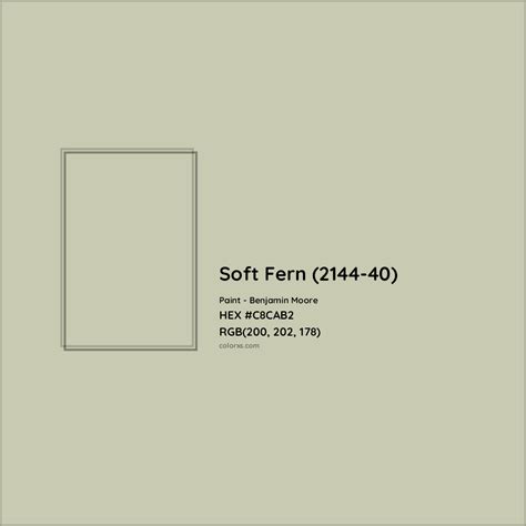 Benjamin Moore Soft Fern (2144-40) Paint color codes, similar paints and colors - colorxs.com