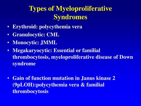 PPT - Myelodysplastic, Myeloproliferative, and Histiocytic Disorders PowerPoint Presentation ...