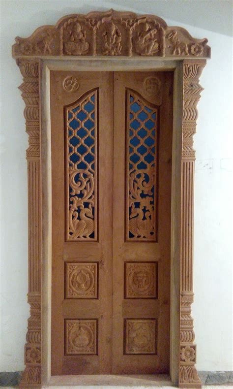 pooja door carving | Pooja room door design, Pooja door design, Single ...