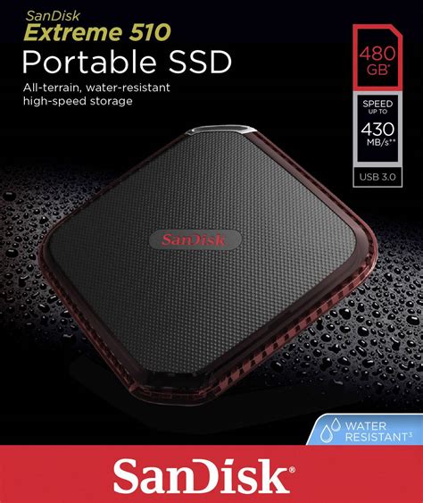 Disque dur externe SSD SanDisk Extreme® 510 Portable 480 Go - USB 3.0 ...