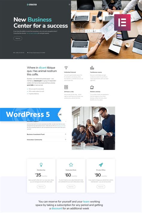 Structer - One Page Business WordPress Theme. A modern and responsive theme designed for ...