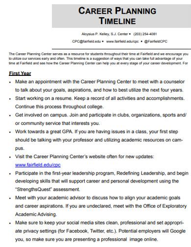 Career Timeline - 18+ Examples, Format, Pdf