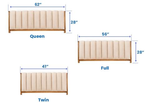 Headboard Sizes (King, Queen, Full & Twin Dimensions) - Designing Idea