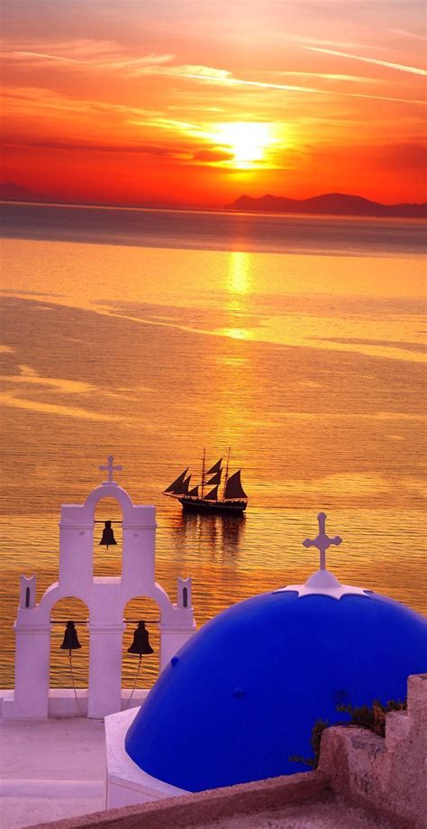 The Living... — Sunset in Santorini, Greece