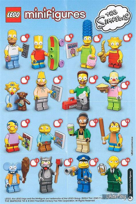 Lego minifigures simpsons series 1 (71005) complete set of 16 new factory sealed | Lego simpsons ...