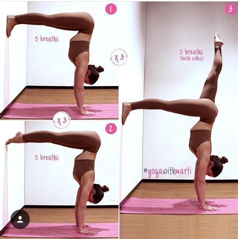 Handstand for beginners. | Yoga handstand, Easy yoga workouts ...