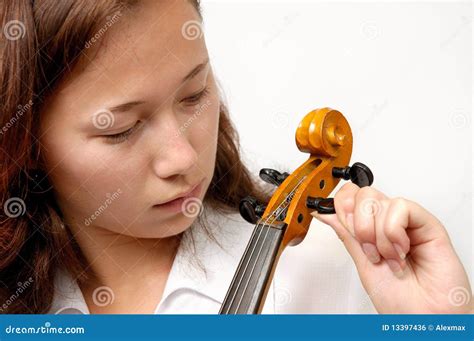 Tuning Violin stock photo. Image of gray, grey, performing - 13397436